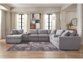 Modmax Granite 8-Piece Sectional with Chaise and Storage Consoles