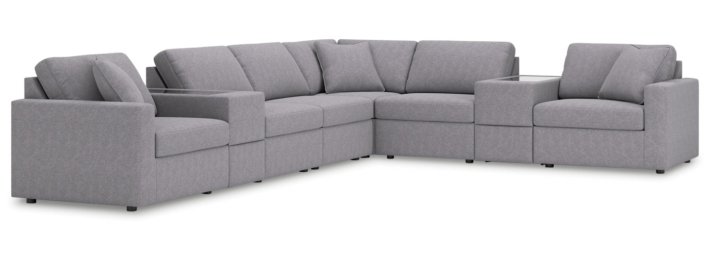 Modmax Granite 8-Piece Sectional with Storage Consoles
