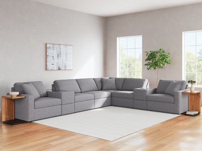 Modmax Granite 8-Piece Sectional with Storage Consoles