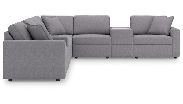 Modmax Granite 8-Piece Sectional with Storage Consoles