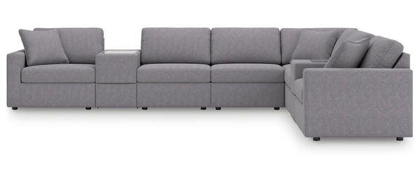 Modmax Granite 8-Piece Sectional with Storage Consoles