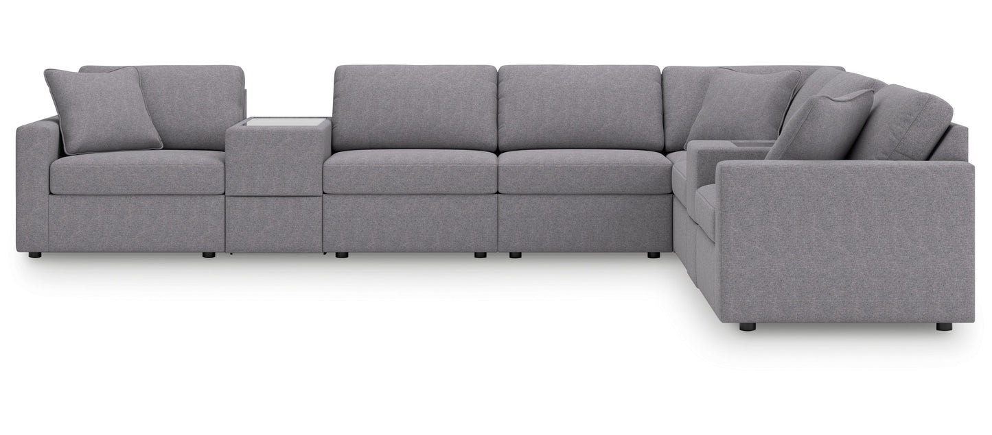 Modmax Granite 8-Piece Sectional with Storage Consoles