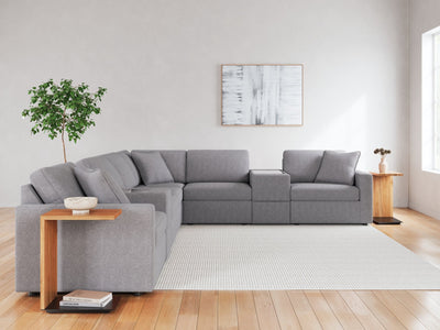 Modmax Granite 8-Piece Sectional with Storage Consoles