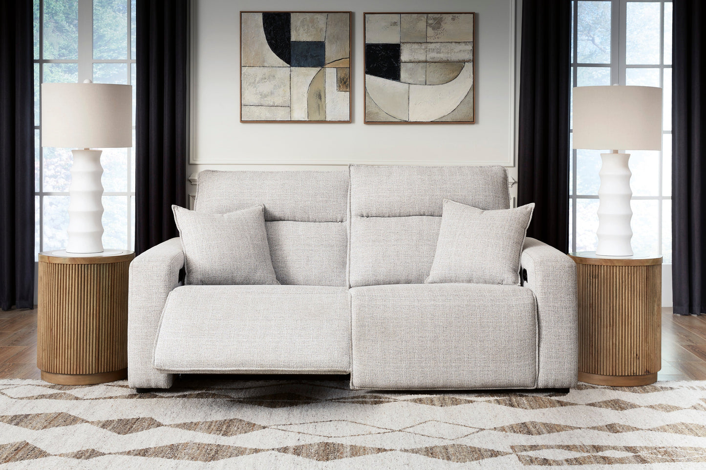 Modmax II Stone 2-Piece Reclining Loveseat