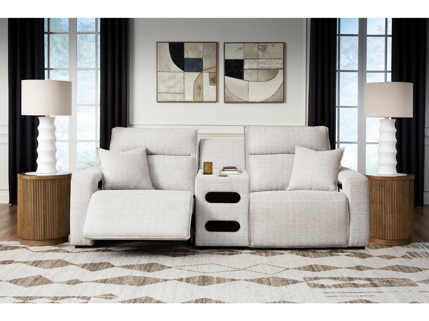 Modmax II Stone 3 Pc Power Reclining Sectional