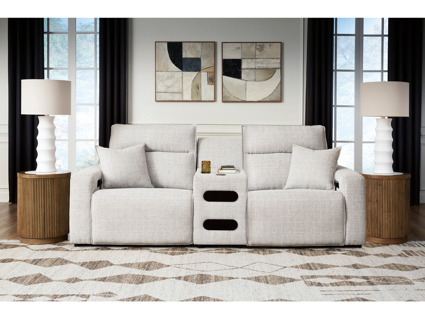 Modmax II Stone 3 Pc Power Reclining Sectional