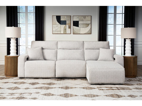 Modmax II Stone 3 Pc Reclining Sofa Chaise