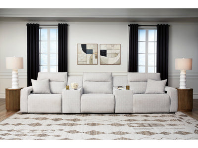 Modmax II Stone 5-Piece Power Reclining Sectional with Consoles