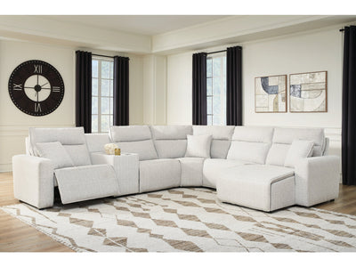 Modmax II Stone 6-Piece Power Reclining Sectional with Chaise and Console