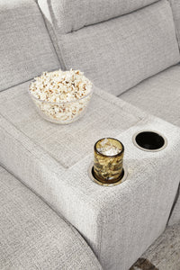 Modmax II Stone 6-Piece Reclining Sectional with Console