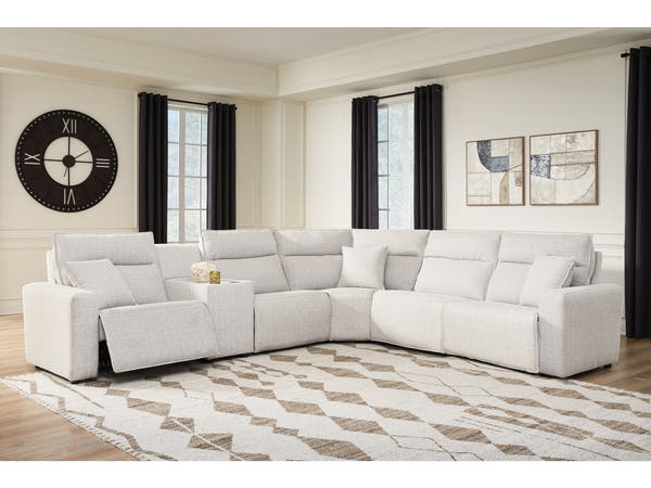 Modmax II Stone 6-Piece Reclining Sectional with Console