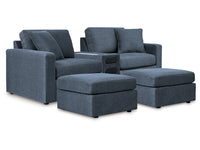 Modmax Ink 3-Piece Sectional and 2 Ottomans