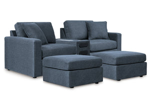 Modmax Ink 3-Piece Sectional and 2 Ottomans