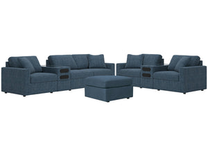 Modmax Ink 4-Piece Sectional Sofa, 3-Piece Sectional Loveseat and Ottoman - 92121U25