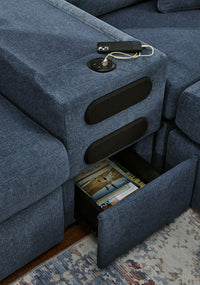 Modmax Ink 5-Piece Sectional with Audio Console and Ottoman