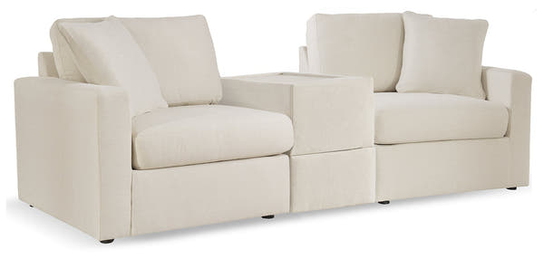 Modmax Oyster 3-Piece Sectional Sofa, 2-Piece Sectional Loveseat, Console and Swivel Glider Recliner