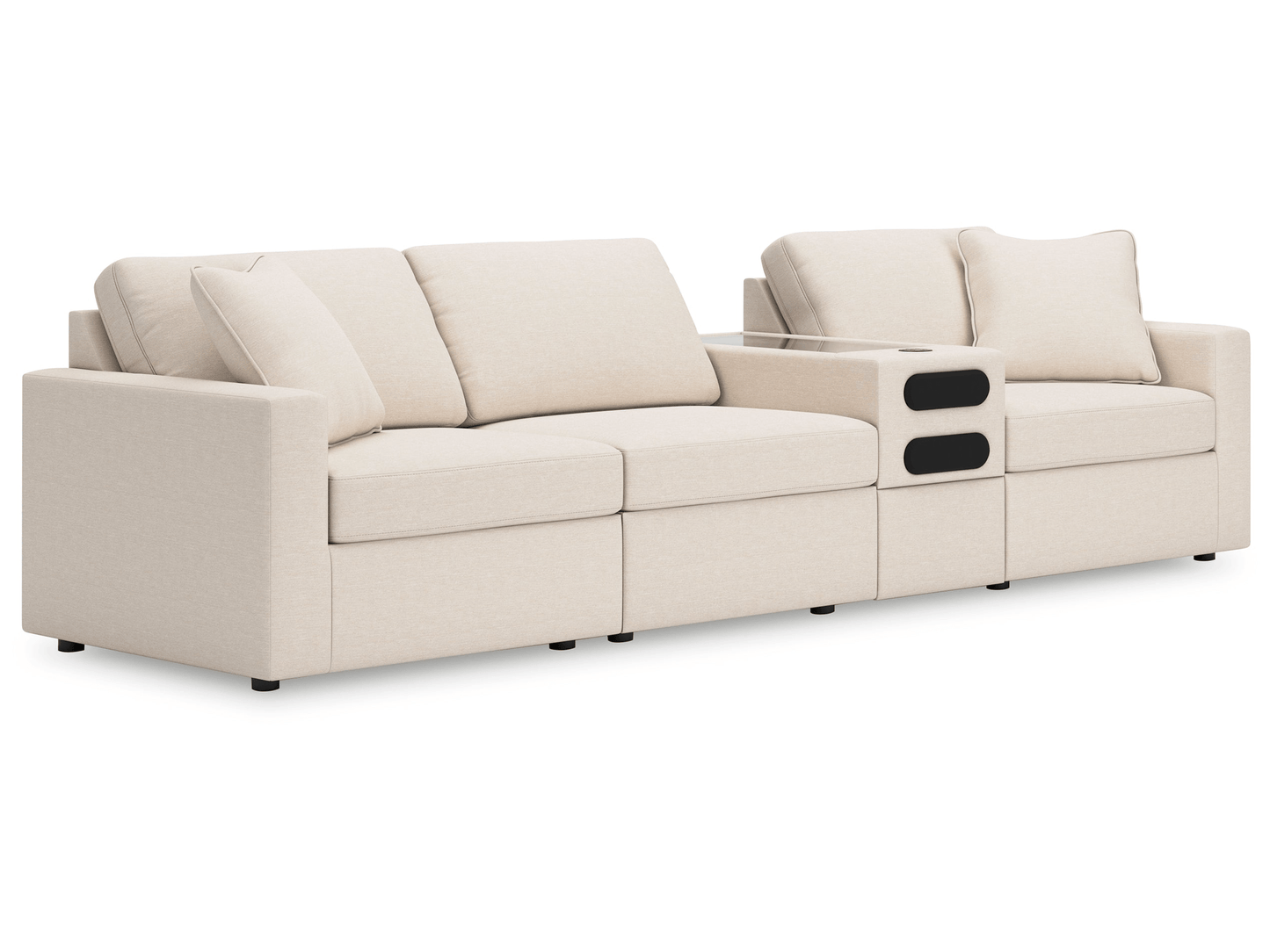 Modmax Oyster 4-Piece Sectional incl. Storage Console w/ Audio System