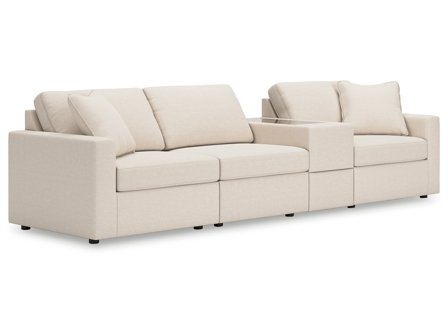 Modmax Oyster 4-Piece Sectional w/ Storage Console