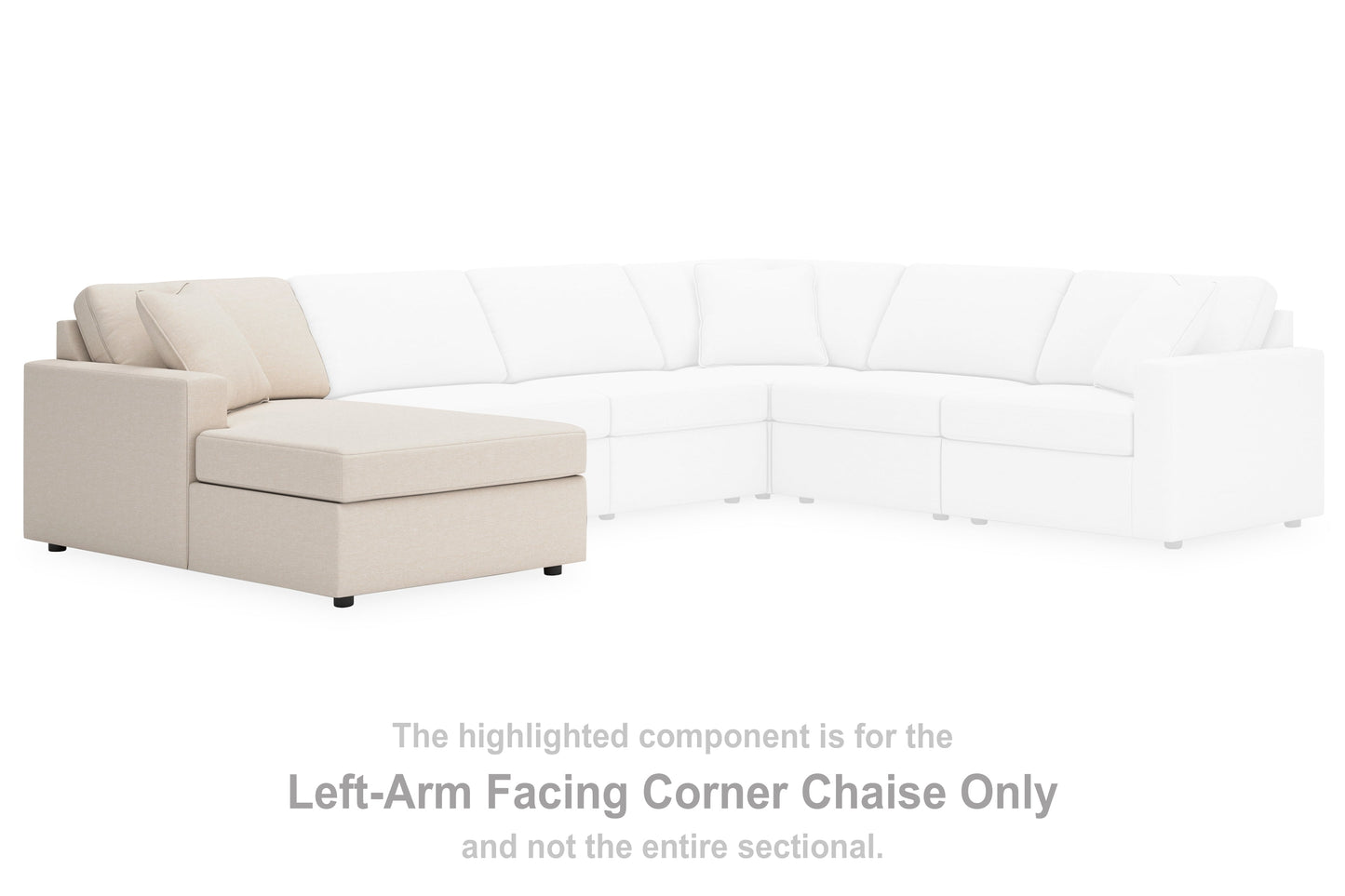 Modmax Oyster 5-Piece Double Chaise w/Audio Consoles