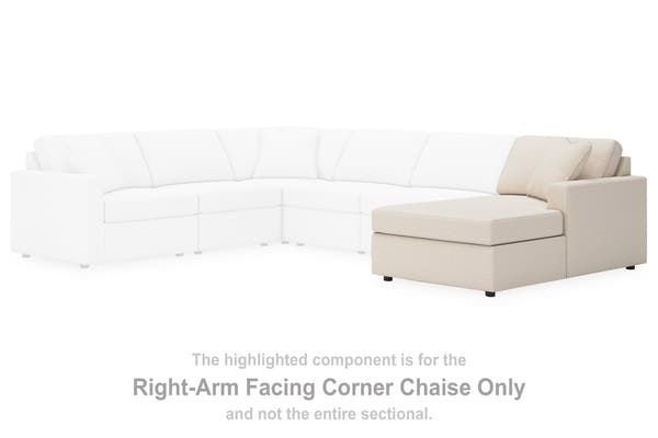 Modmax Oyster 5-Piece Double Chaise w/Audio Consoles