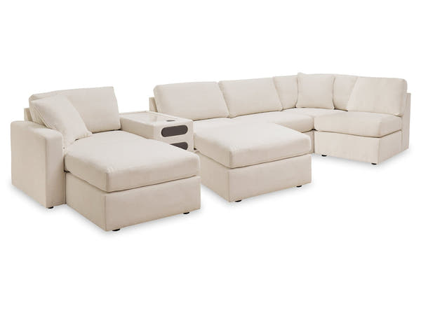 Modmax Oyster 6-Piece Sectional & 2 Ottomans
