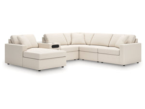 Modmax Oyster 6-Piece Sectional with Audio System and Chaise