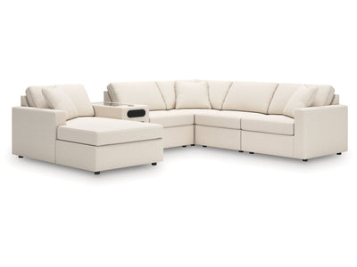 Modmax Oyster 6-Piece Sectional with Audio System and Chaise