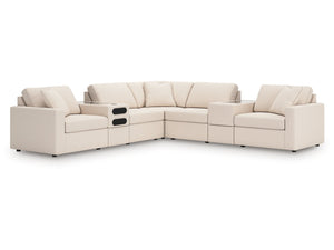 Modmax Oyster 7-Piece Balanced Sectional with Audio and Storage Consoles