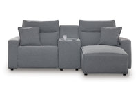 Modmax Salt and Pepper 3-Piece Power Reclining Sectional with Chaise