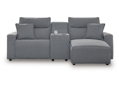 Modmax Salt and Pepper 3-Piece Power Reclining Sectional with Chaise