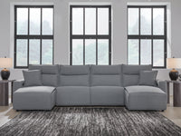 Modmax Salt and Pepper 4-Piece Power Reclining Sectional with Chaise