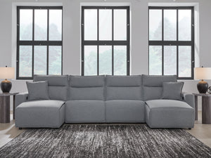 Modmax Salt and Pepper 4-Piece Power Reclining Sectional with Chaise