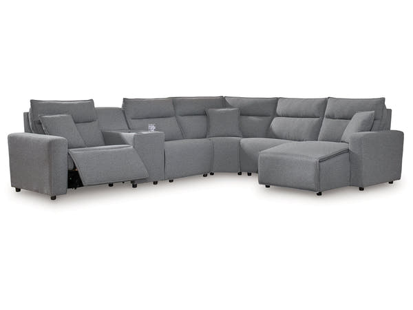 Modmax Salt and Pepper 6-Piece Power Reclining Sectional