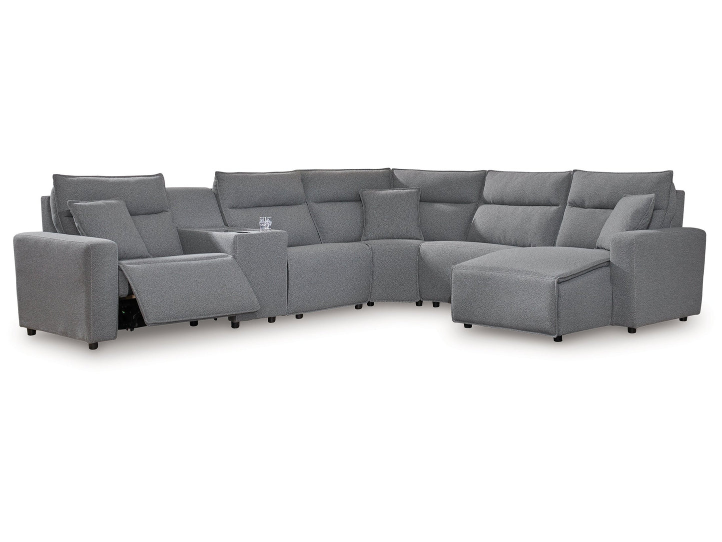 Modmax Salt and Pepper 6-Piece Power Reclining Sectional