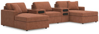 Modmax Spice 5-Piece Double Chaise w/Audio Consoles