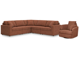 Modmax Spice 5-Piece Sectional and Swivel Glider Recliner