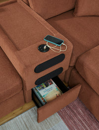 Modmax Spice 5-Piece Sectional w/ Double Audio Storage Console