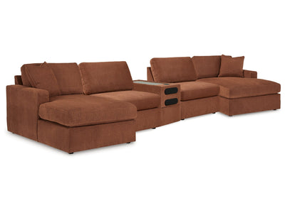 Modmax Spice 5 Piece Sectional with Audio Console