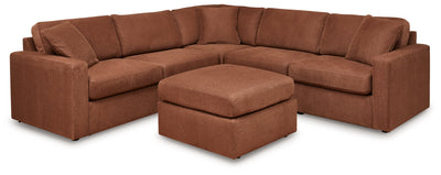 Modmax Spice 5-Piece Symmetrical Sectional and Ottoman
