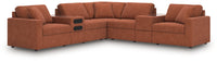 Modmax Spice 7-Piece Balanced Sectional with Audio and Storage Consoles