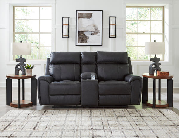 Montacute Black Reclining Sofa and Loveseat