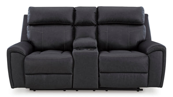 Montacute Black Reclining Sofa and Loveseat