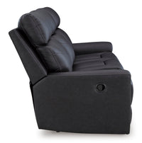 Montacute Black Reclining Sofa w/Drop Down Table