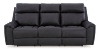 Montacute Black Reclining Sofa w/Drop Down Table
