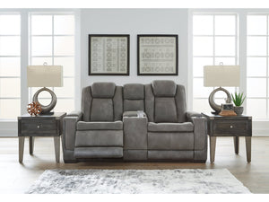 Next-Gen DuraPella Dual-Tone Slate Power Reclining Loveseat w/ Console
