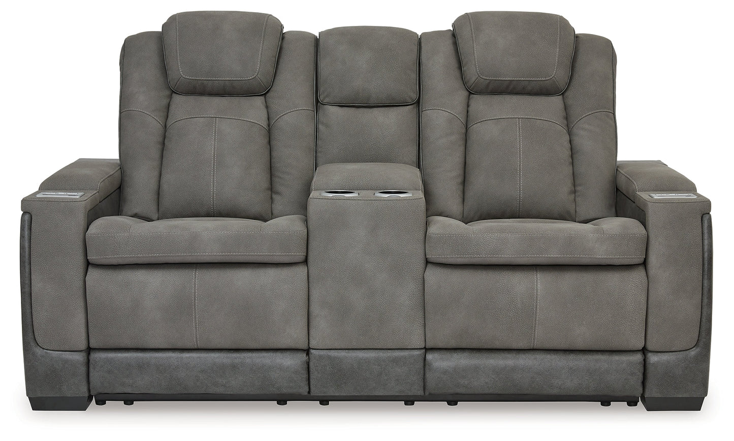 Next-Gen DuraPella Dual-Tone Slate Power Reclining Loveseat w/ Console