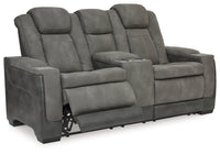 Next-Gen DuraPella Dual-Tone Slate Power Reclining Loveseat w/ Console