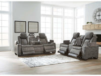 Next-Gen DuraPella Dual-Tone Slate Power Reclining Loveseat w/ Console