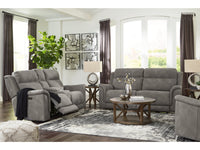 Next-Gen DuraPella Gray Power Reclining Sofa, Loveseat and Recliner Pillow Arm