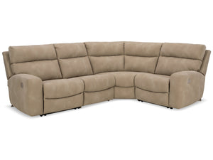Next-Gen DuraPella Sand 4-Piece Power Reclining Sectional